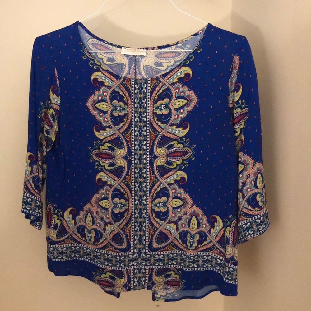 Paisley Quarter Length Sleeve Blouse